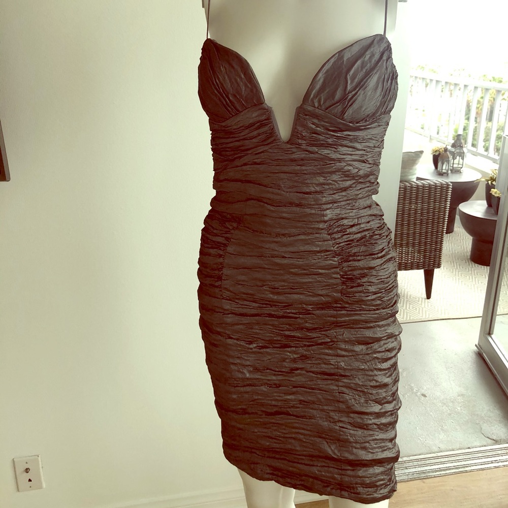 Gorgeous Nicole Miller Grey Dress xs